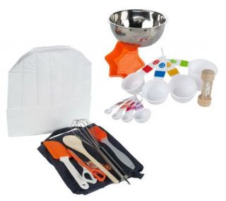 Playful Chef Deluxe 12 Piece Childrens Cooking Kit w/ Utensils