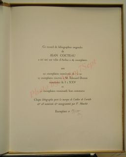 Jean Cocteau 25 Original Lithographs by Mourlot INITIALED Numbered