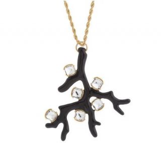 Kenneth Jay Lanes Coral Branch Pendant with Chain   J155313