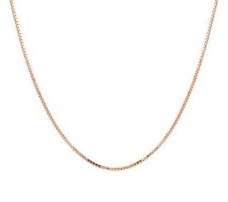 18 Polished Box Chain Necklace 14K Gold 2.60g —