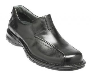 Clarks Mens Escalade Leather Slip On Shoes —