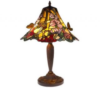Handcrafted Tiffany Style 22 3/4 inch Butterfly Table Lamp —