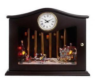 Mr. Christmas Animated Musical Chime Clock with Lights   H15425