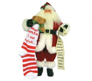 18 Traditional Santa with Stocking by SantasWorkshop   H363224