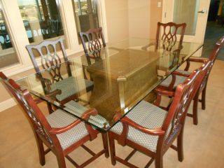 Beautiful Glass Dining Room Conference Room Table