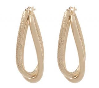 EternaGold Twist Design Hoop Earrings 14K Gold —