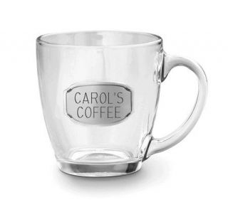 Things Remembered Personalized Glass Latte Coffee Mug —