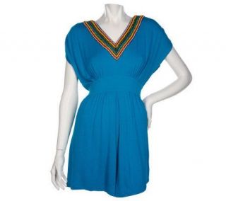 by Marc Bouwer Knit Tunic with Beaded Neckline   A198526