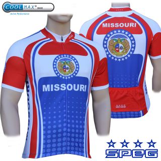 Speg Missouri Coolmax Team Cycle Cycling Jersey USA RRP $80 99 in