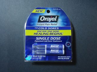 New Orajel ® Instant Pain Relief for Cold Sores Vials
