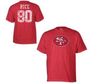 NFL 49ers Jerry Rice Retired Legends Name & Number T Shirt —
