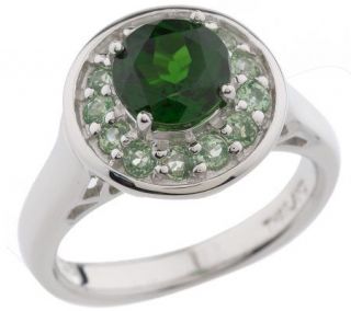 Sterling 1.25 ct tw Chrome Diopside Circle Design Ring —
