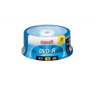 Maxell 4.7GB 16X Write Once DVD R Blank Media  25 Pack —