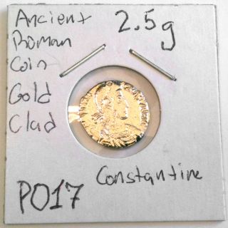 GOLD CLAD ROMAN COIN 2 5g CONSTANTINE P017 ANCIENT ARTIFACT IN COIN