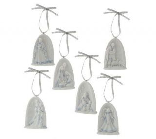 Set of 6 Nativity Ornaments in Gift Box by Valerie —