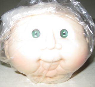 Collectible Baby Doll Head Bald Head Green Eyes