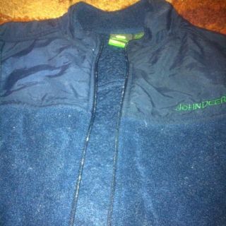  Deere Fleece Jacket Size 7 Navy with Little Green Great Cond