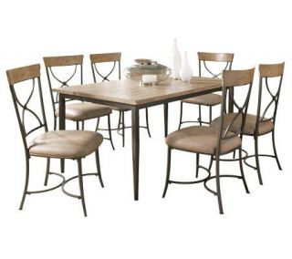 Hillsdale Charleston 7pc Rectangle Dining Set w/Xbacked Chairs