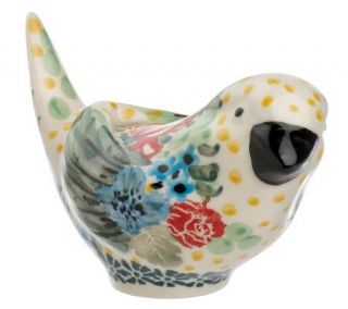 PolishStoneware Signature Little Heart Bird Figurine —