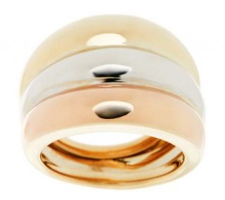 EternaGold Bold Tri color Triple Band Ring, 14K Gold —
