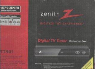 ZENITH DIGITAL TV TUNER CONVERTER BOX DTT901 REMOTE INSTRUCTIONS