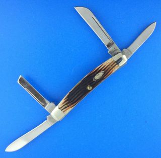 CASE BROWN BARNBOARD MEDIUM CONGRESS KNIFE MODEL 64052 SS