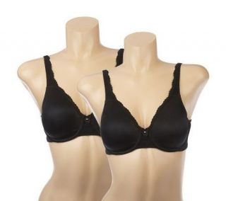 Breezies Set of 2 Molded Cup Seamless Bras with UltimAir —