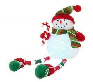 Bethlehem Lights Batt. Op Snowman with Dangle Legs and Timer