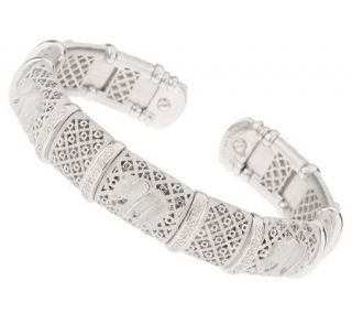 Affinity Diamond 1/8 ct tw Elephant Sterling Cuff Bracelet —