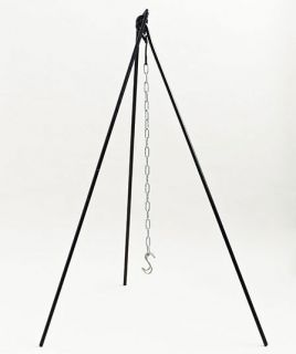OUR EXCLUSIVE Cast Iron Campfire Tripod whit Galvanized Chain