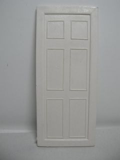 Dollhouse Miniature Cast Resin 6 Panel Faux Door D1