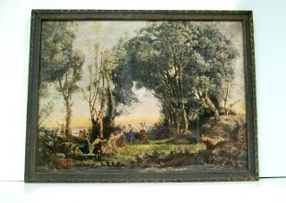  Deco The Dance of The Nymphs by Jean Baptiste Corot Good Cond