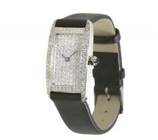 Vicence Ladies Diamond Rectangular Case Watch,14K Gold —