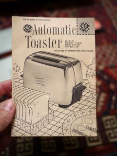 Vintage 1950s GE General Electric T82 Empty Toaster Box Manuals Only