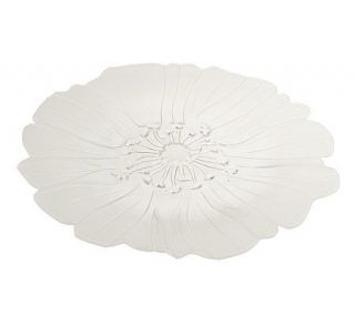 CMV Home 15 Glass Etched Floral Serving Plate —