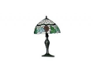Tiffany Style 18 1/2H Stained Glass Table Lamp w/ Grapes —