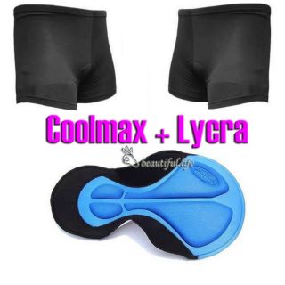Bike Bicycle Cycle Pants Shorts Pad Coolmax Lycra New