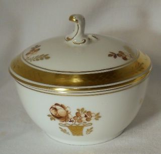 ROYAL COPENHAGEN china GOLDEN BASKET #595 Mini Sugar Bowl # 9250