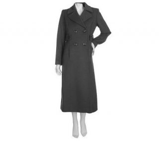 George Simonton Fully Lined Double Breasted Maxi Coat w/Back Detail 