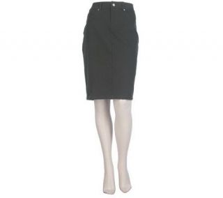 Women with Control Fly Front Skirt with Back Pockets —