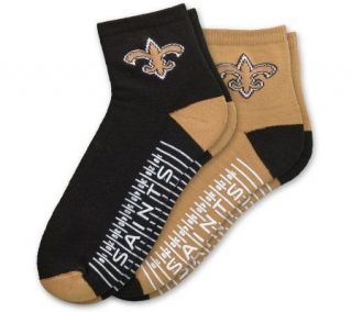 NFL New Orleans Saints Mens Slipper Socks   Pack of 2   A194053