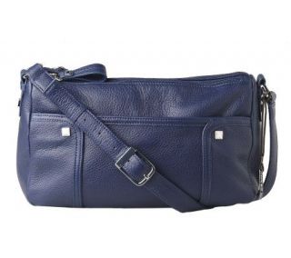 Liz Claiborne New York Leather E/W Double Zip Adjustable Bag