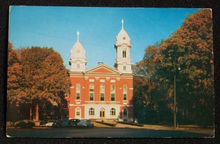 1950s Old Cars Court House Franklin PA Postcard