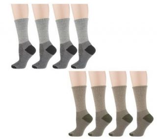 Work Zone 4 Pair Merino Wool Blend Lightweight Boot Socks —