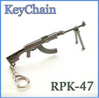 Counter Strike RPK 47 Miniature Gun metal model Keychain ring Toy