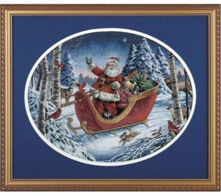 Gold Collection Santas Sleigh Counted Cross stitch Kit —
