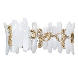 Carolyn Pollack Sterling/Brass Lily Bracelet —