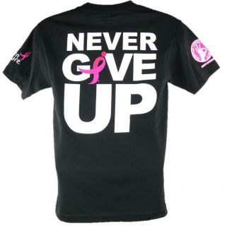 John Cena Pink Rise Above Cancer WWE Black T Shirt