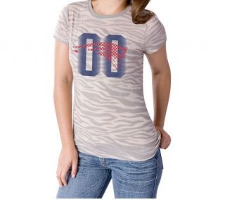NFL New England Patriots Womens Animal Print Burnout T Shirt