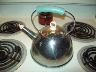 Stainless Steel Tea Kettle Whistles approx 8 inch diameter Base